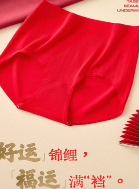 【2条】她概念18438无缝弹力加肥大版中高腰舒适女士三角内裤新款
