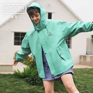 Joycorn冲锋衣女中长款防水户外春夏外套男女三合一防风防雨登山