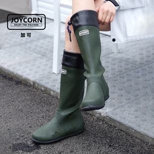 Joycorn新款野鸟靴女款时尚雨鞋长筒靴子户外溯溪防水防登山胶鞋