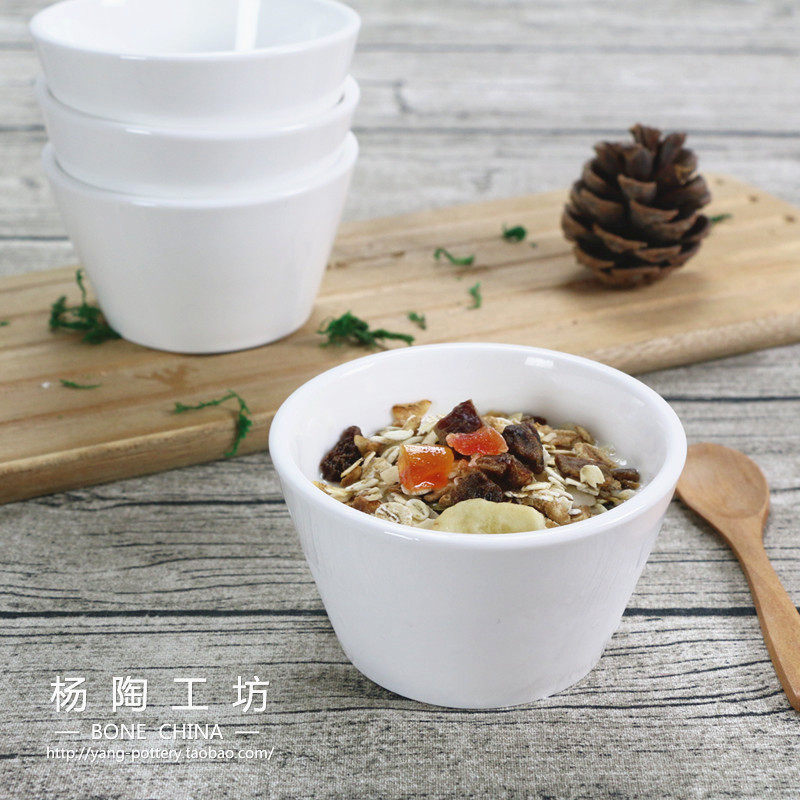 出口陶瓷高身汤碗韩式米饭碗DIY烘培布丁酱料碟儿童雪糕碗可烤箱