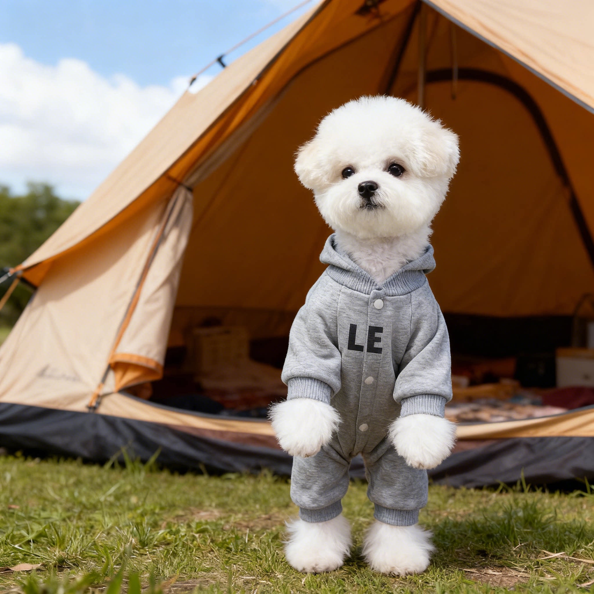 狗狗四脚秋冬季加厚动感卫衣比熊泰迪小型犬可牵引宠物冬装