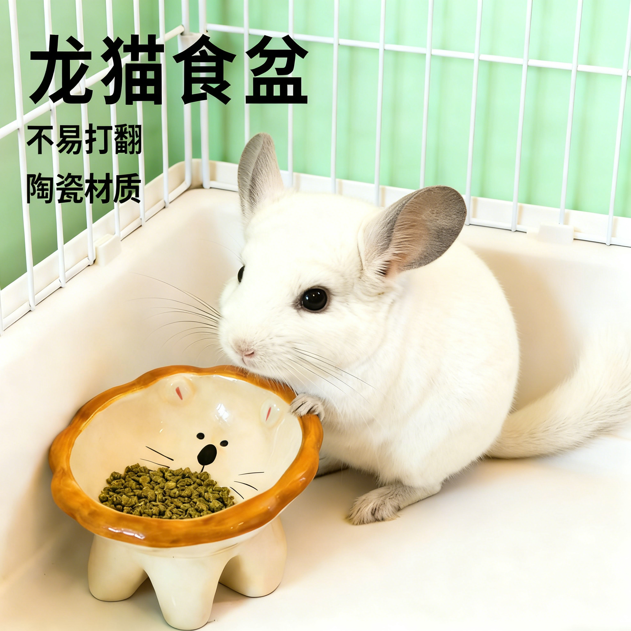 龙猫专用高脚陶瓷斜口防打翻饮水饲料吃饭碗喂食器宠物用品,宠物/宠物食品及用品,宠物智能碗,淘宝优惠券,粉丝福利购,淘宝优惠卷