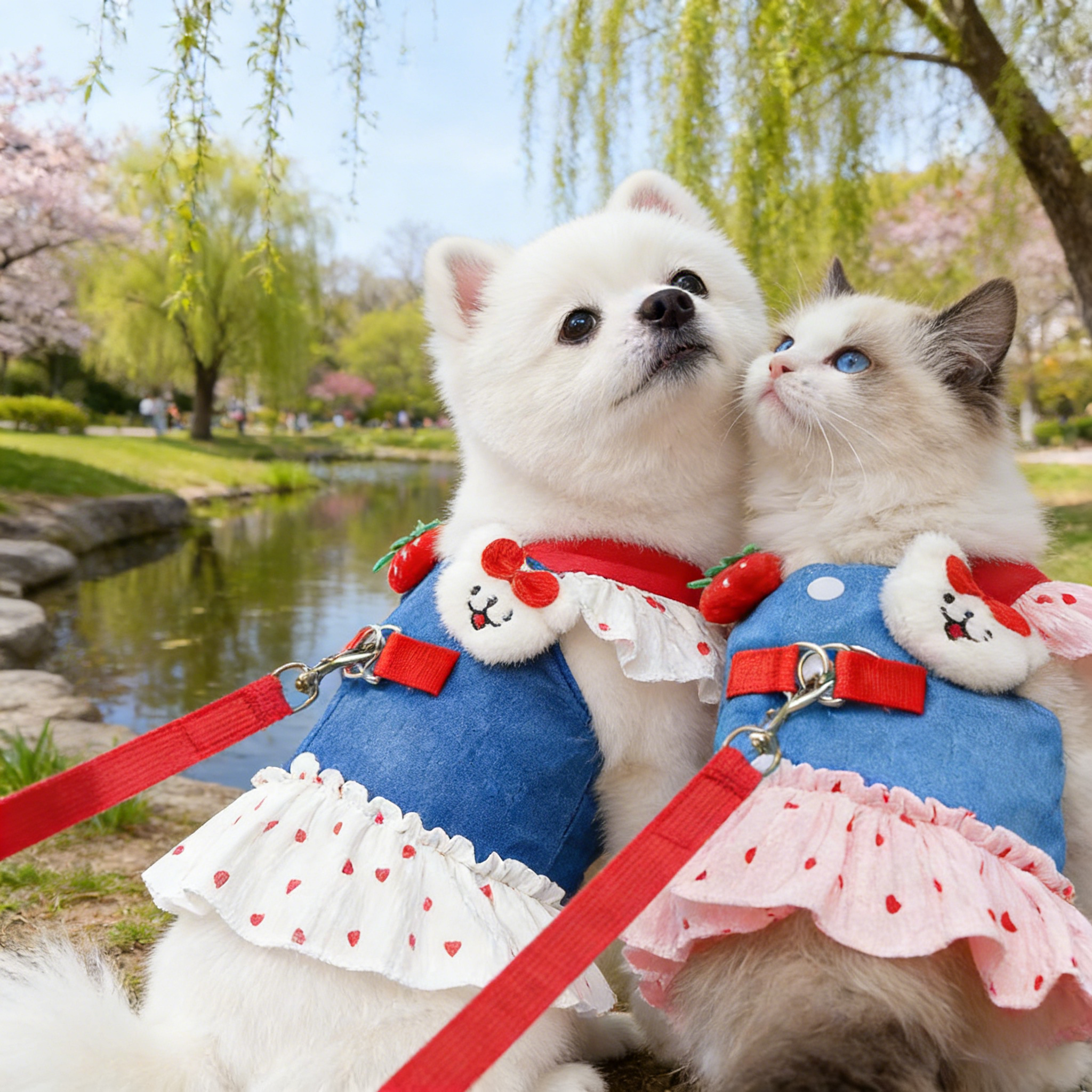 狗狗猫咪衣服胸背带宠物泰迪比熊法斗雪纳瑞犬猫连衣裙狗用品,宠物/宠物食品及用品,狗宠物服装/雨衣,淘宝优惠券,粉丝福利购,淘宝优惠卷