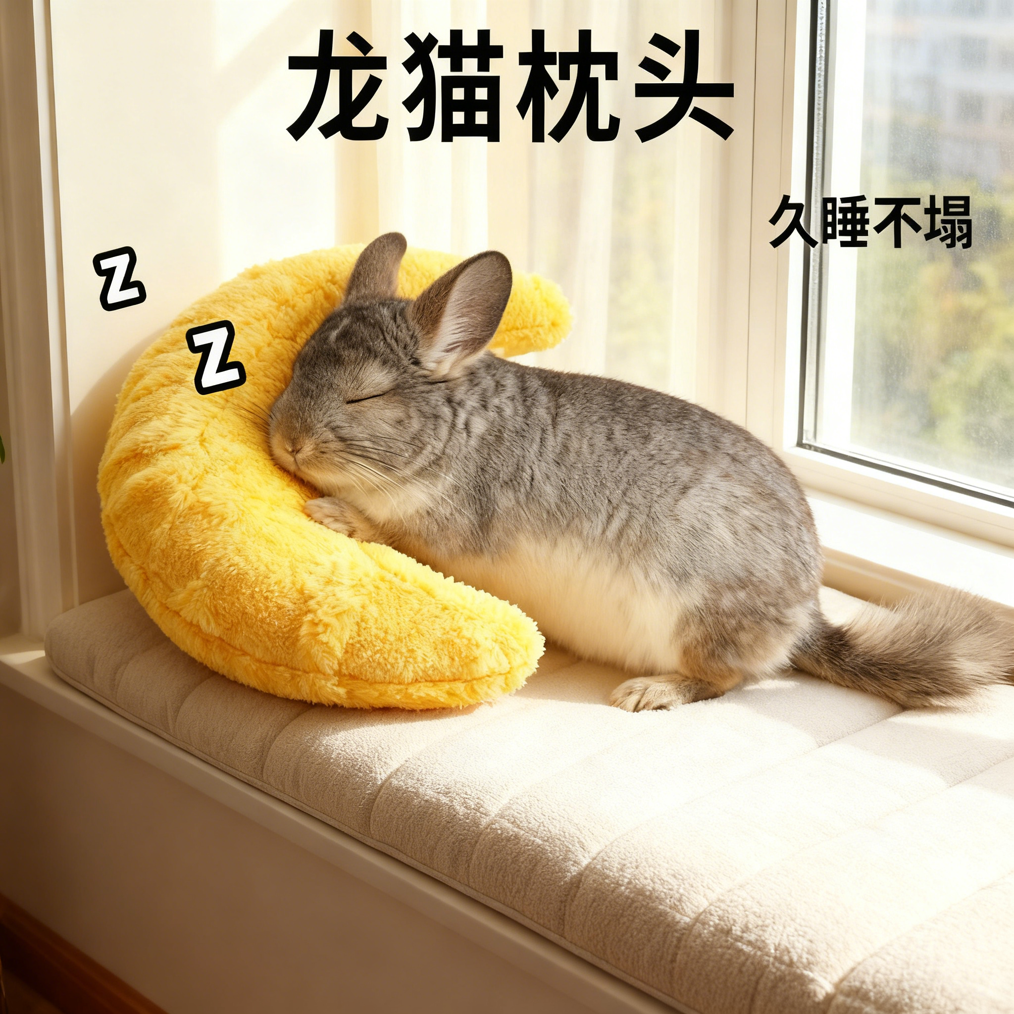 宠物龙猫枕头过冬舒适冬天睡觉玩具毛绒加厚保暖可爱保温生活用品,宠物/宠物食品及用品,宠物智能窝,淘宝优惠券,粉丝福利购,淘宝优惠卷