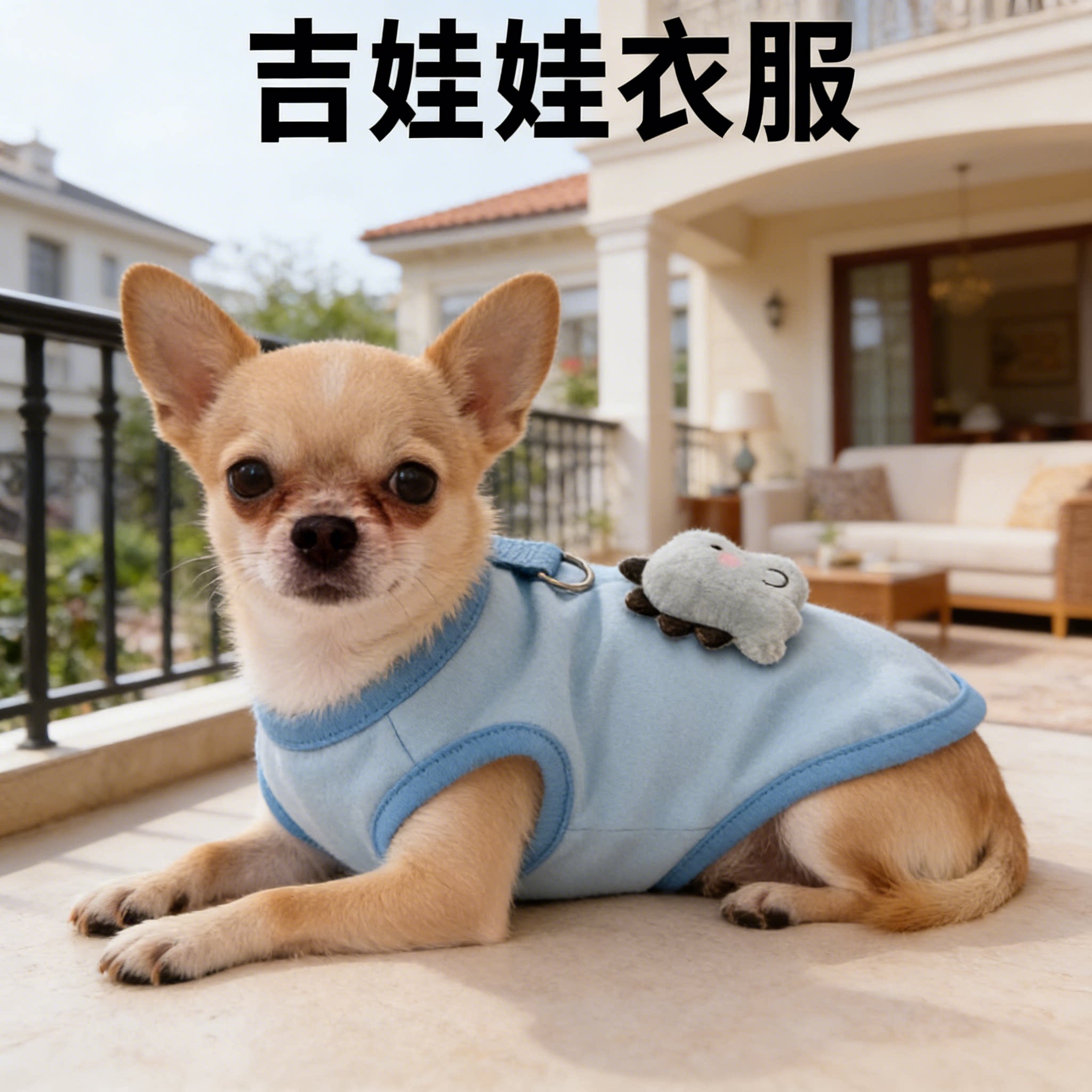 吉娃娃春夏户外专用衣服迷你小型犬超小体薄款透气外出宠物服饰