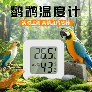 鸟笼温度计养鸟用温湿度计鸟窝鹦鹉育雏保温箱温度计高精度湿度计