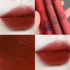 Hàn Quốc 3ce Lip Glaze Nữ Thanh toán Học sinh Sương mù Mặt mận Màu nhung Mờ Matte Mờ 口 Taupe 3ce peach tease