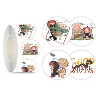 饰标签贴画学生礼物 手帐装 Good Omens好兆头同人周边贴纸500贴