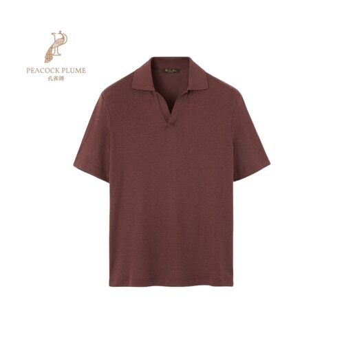 LoroPiana/诺悠翩雅男士短袖Polo衫真丝无扣优雅剪裁Mazzorbo新款