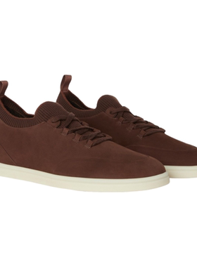 Loro Piana/诺悠翩雅男鞋砖红色小牛皮系带舒适休闲运动鞋
