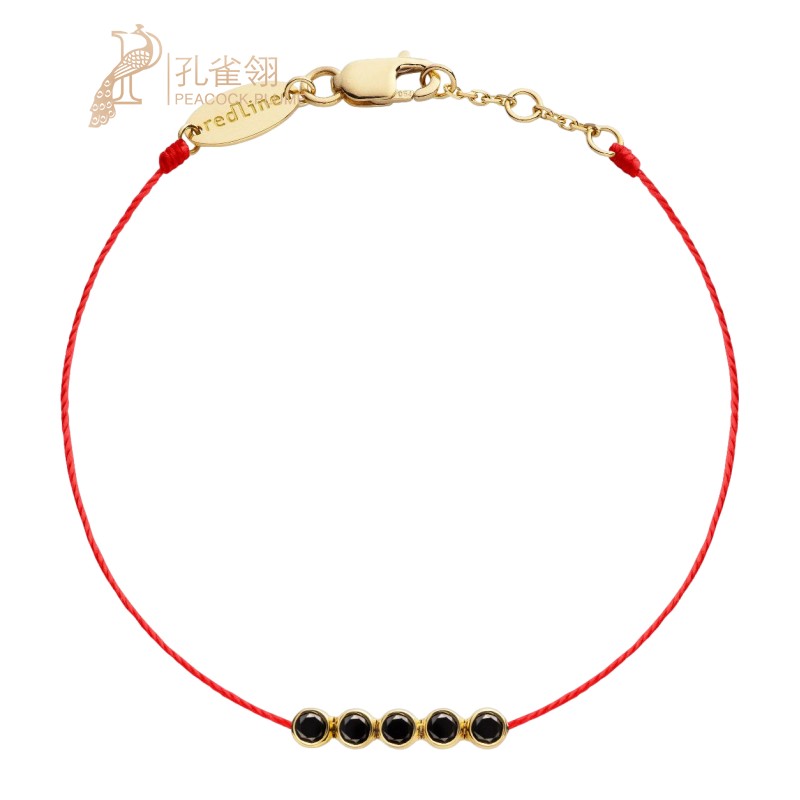 Redline/红绳女士饰品 River 5 So Kcolor 精美黄金0,058克拉手链