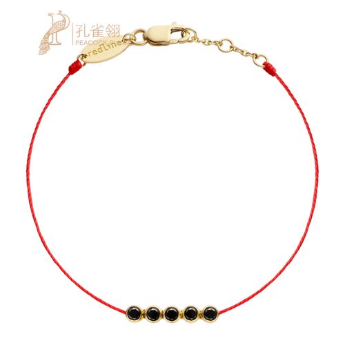 Redline/红绳女士饰品 River 5 So Kcolor 精美黄金0,058克拉手链