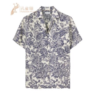 型衬衫 Loro 方型版 轻盈花卉亚麻短袖 Piana 诺悠翩雅男装