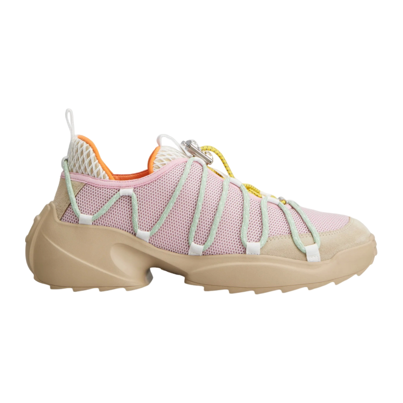 RogerVivier/罗杰维维亚女士鞋网眼麂皮水晶搭扣橡胶底新款