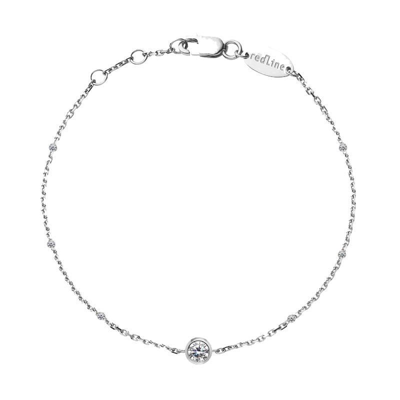 情人节redline红绳女士Pure Explosion圆形钻石链制手链