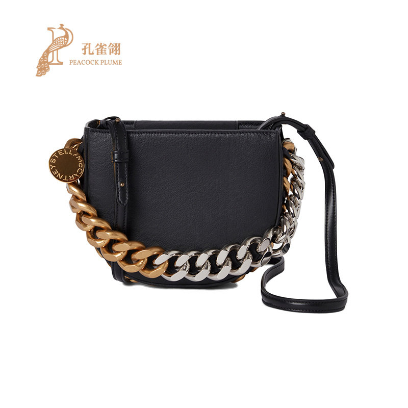 Stella McCartney/斯特拉女包双色链条磁性按扣可调节肩带单肩包