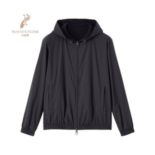 LoroPiana/诺悠翩雅男士夹克外套双面连帽可调抽绳羊绒新款