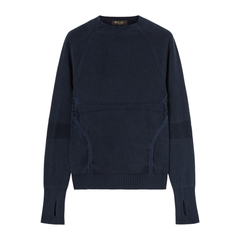 LoroPiana/诺悠翩雅男士针织衫户外专属接缝设计亚光精致面料新款