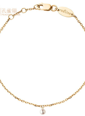 情人节redline红绳年女士配饰时尚经典淡雅珍珠吊坠链式手链