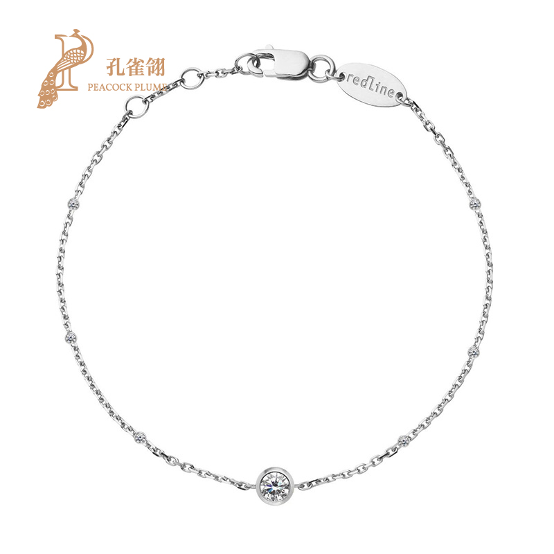 情人节redline红绳女士Pure Explosion圆形钻石链制手链