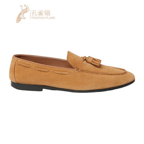 LoroPiana/诺悠翩雅男士莫卡辛鞋流苏防水小牛皮阿德勒双线新款
