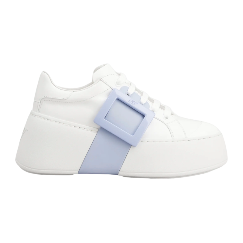 RogerVivier/罗杰维维亚女士运动休闲鞋纳帕牛皮搭扣低帮系带新款