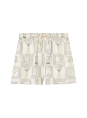 LoroPiana/诺悠翩雅男士休闲裤真丝斜纹布复古 Aperitivo印花新款