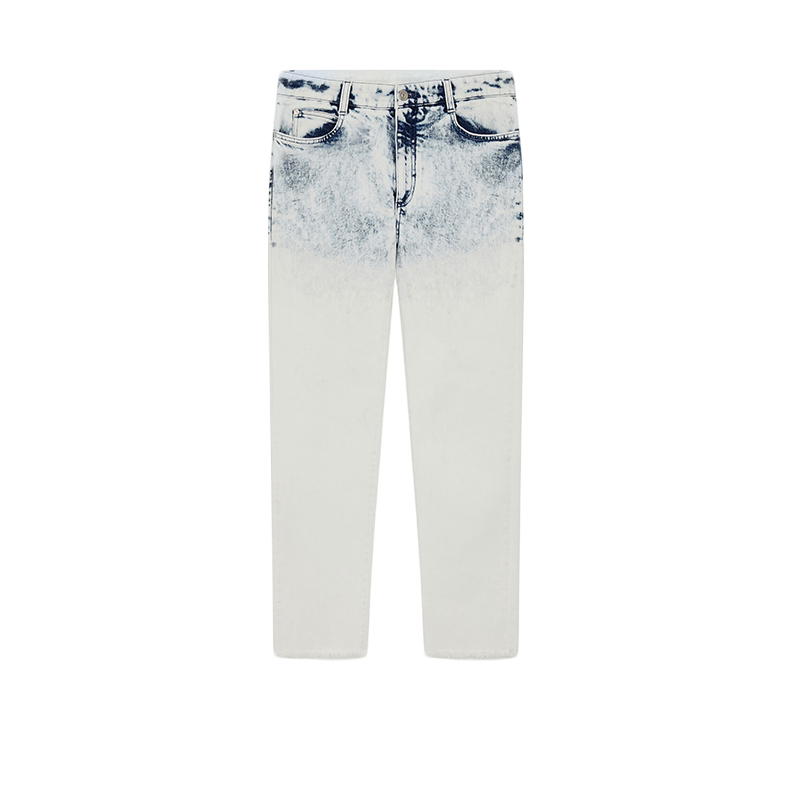 Stella McCartney/斯特拉女士多色毛边裤脚男友风紧身牛仔裤长裤