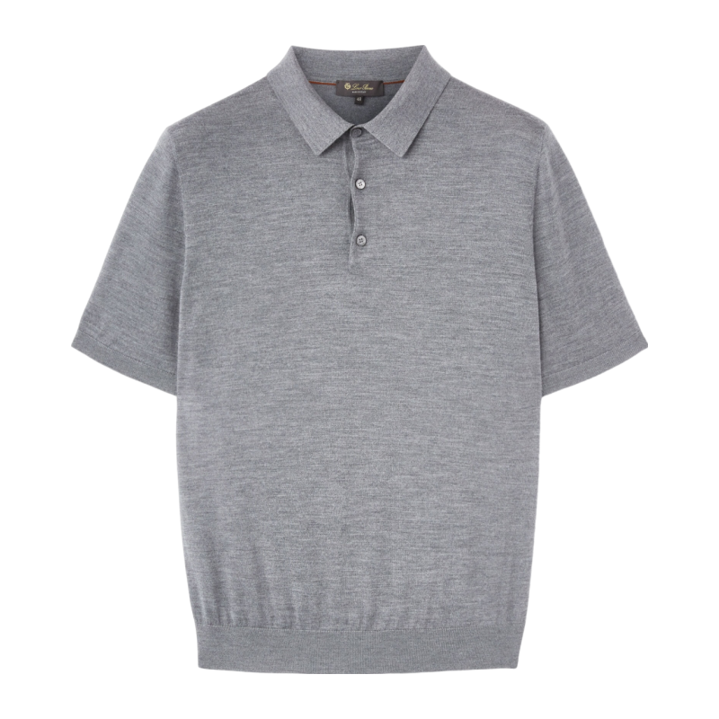 LoroPiana/诺悠翩雅男士T恤百年纪念短袖Polo衫羊毛混纺新款