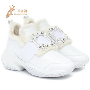 Roger Vivier/罗杰·维维亚新款女鞋羊毛衬里钻扣时尚运动鞋