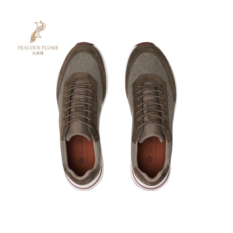 LoroPiana/诺悠翩雅男士运动鞋PecoraNera®羊毛超轻鞋底麂皮新款