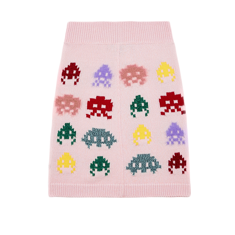 Stella McCartney/斯特拉女士浅粉色松紧腰部日常户外针织半身裙