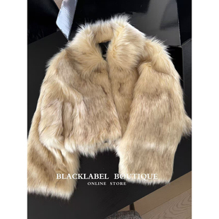 blacklabel单依纯同款 ra25秋冬新款环保皮草外套 大衣
