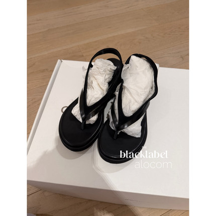 blacklabel26夏季新款厚底增高夹脚凉鞋坡跟罗马鞋女tina oepn yy