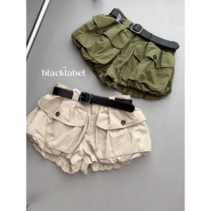 配真牛皮腰带！blacklabel 26夏季新款 泡泡工装短裤 显腿长 女士