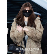 杨超越同款TINA OPEN YY 25环保皮草双面穿宽松连帽夹克外套大衣