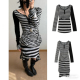 26早春新品 连衣裙 条纹长袖 多种穿法 叠穿 T恤衫 blacklabel