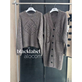 OPEN 宽松慵懒风镂空针织毛衣超长款 TINA 25秋季 新款 开衫