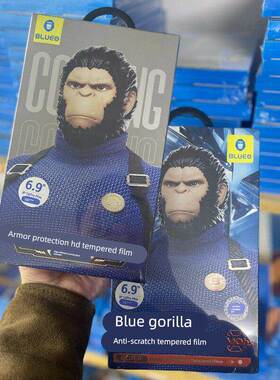 蓝o猩适用苹果17钢化膜eiphon16promax机无品牌/膜15全屏覆盖14保护13贴膜pr防手尘12防摔Air大康宁plus猩猩