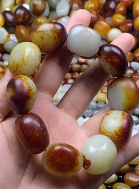 枣红皮原石籽料手串手链