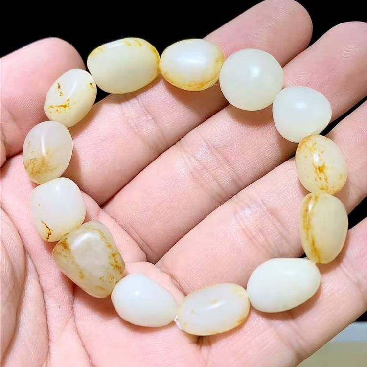 白玉原石籽料手链手串