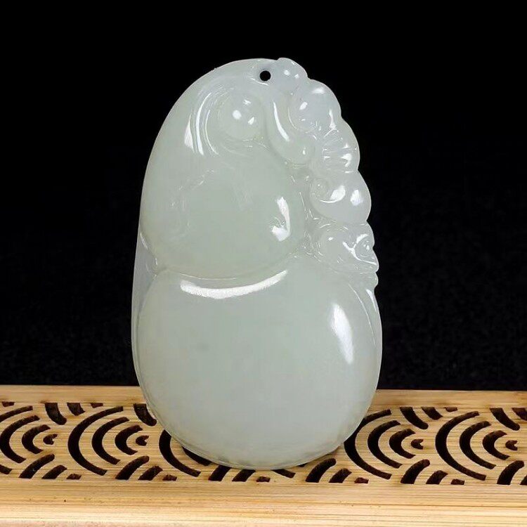 新疆和田玉葫芦吊坠天然羊脂白玉