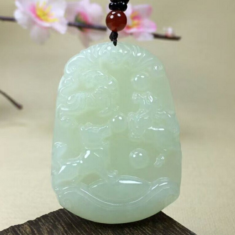 新疆和田玉虎狗马三合生肖吊坠白玉旺运牌挂件贵人寅午三合局吊坠