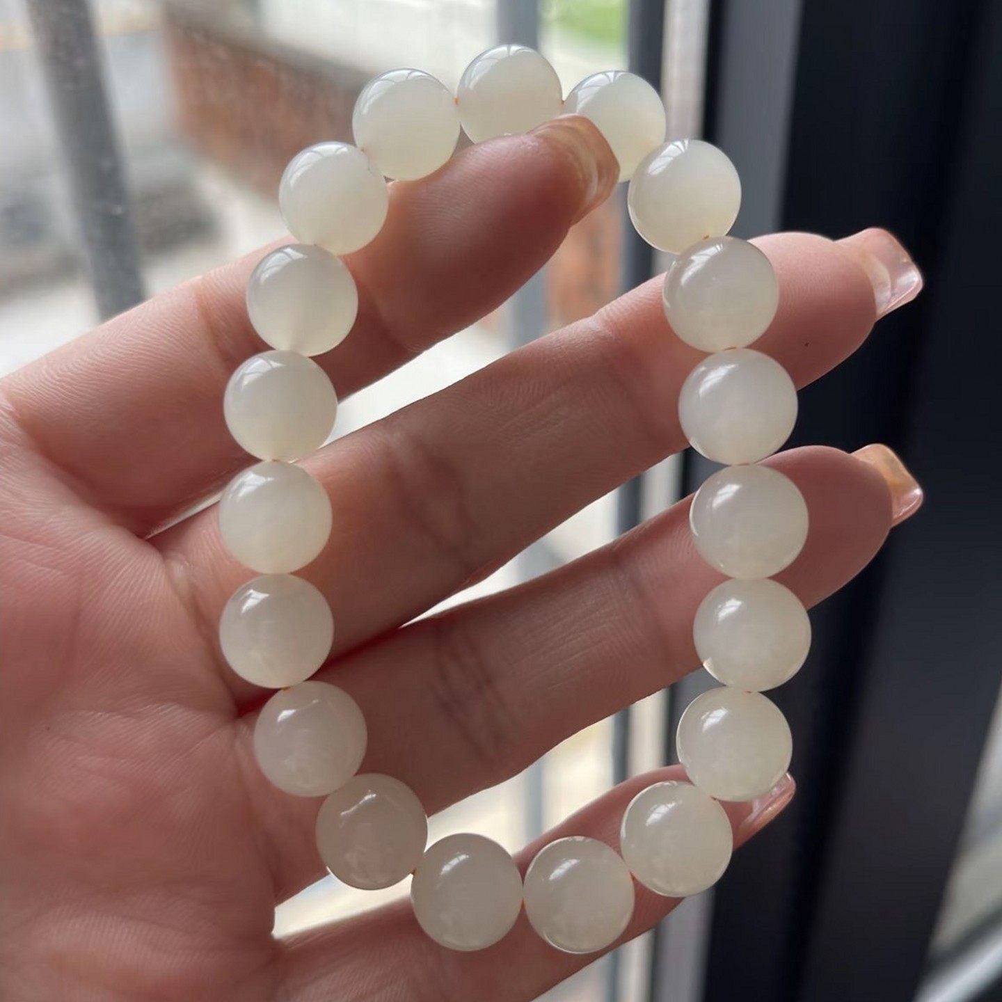 精品冰底蜂蜜水冰糖雪梨白玉手串
