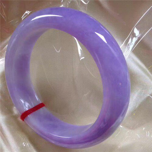 冰糯种满色紫罗兰玉器翡翠手镯
