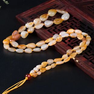 天然新疆和田玉项链原石籽料项链挂链 可绑吊坠天然玉石项链挂链