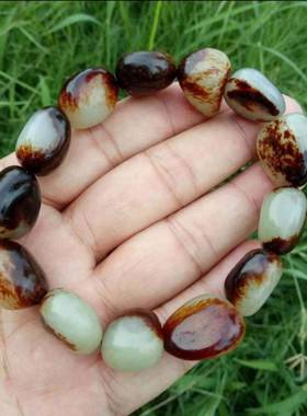 黑皮原石籽料随形手链手串