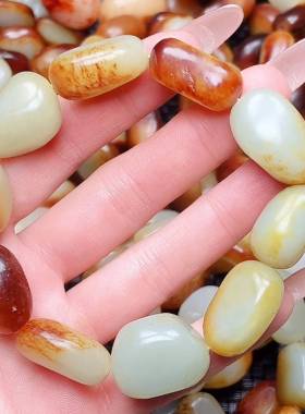 黄沁皮原石籽料手串手链