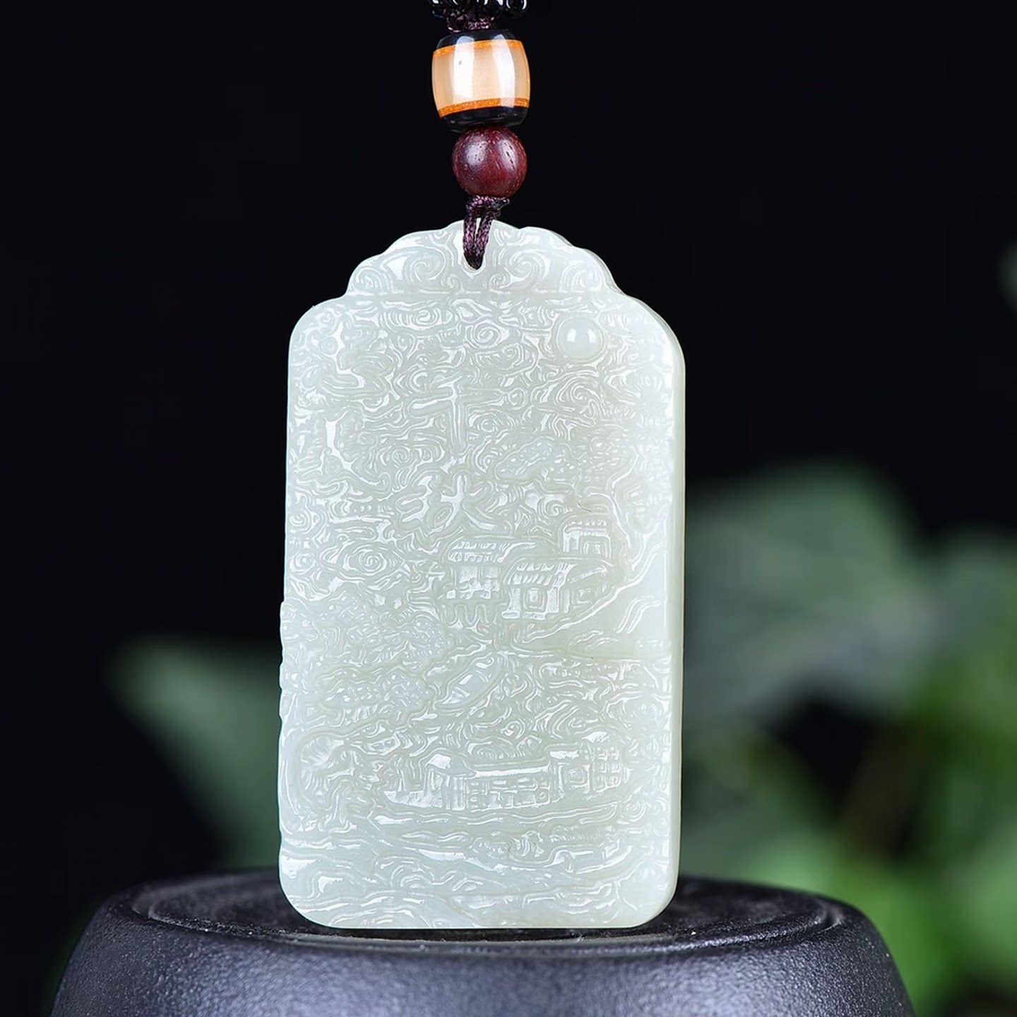 天然正品和田玉关公吊坠白玉忠义勇武关二爷挂件男女款武财神玉佩