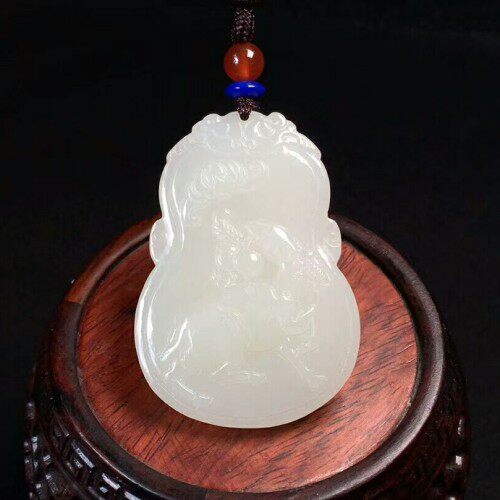 马上有福项链新疆和田玉送父母
